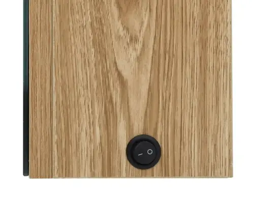 Vannasistabas Skapītis Ar Spoguli Un Led, Ozolkoka, 50X14X60 Cm Vidaxl