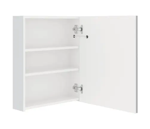 Vannasistabas Skapītis Ar Spoguli Un Led, Balts, 50X14X60 Cm Vidaxl