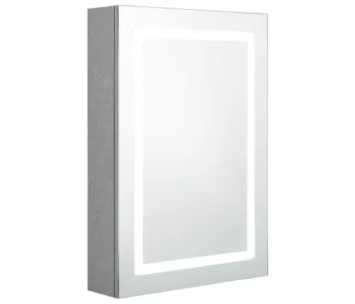 Vannasistabas Skapītis Ar Spoguli Un Led, 50X13X70 Cm, Pelēks Vidaxl