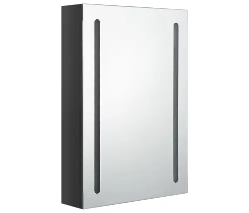 Vannasistabas Skapītis Ar Spoguli Un Led, 50X13X70 Cm, Melns Vidaxl