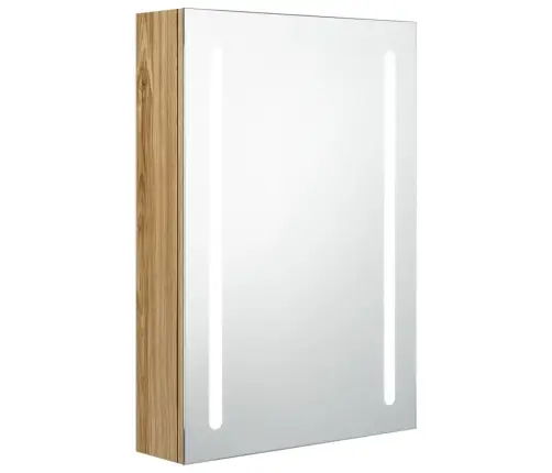 Vannasistabas Skapītis Ar Spoguli Un Led, 50X13X70 Cm, Ozolkoka Vidaxl