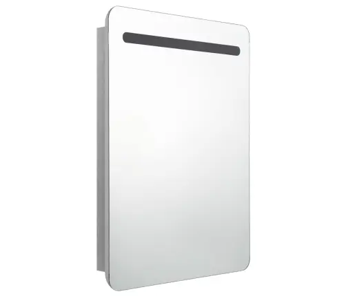 Veidrodinė Vonios Spintelė Su Led Apšvietimu, Pilka, 60X11X80Cm