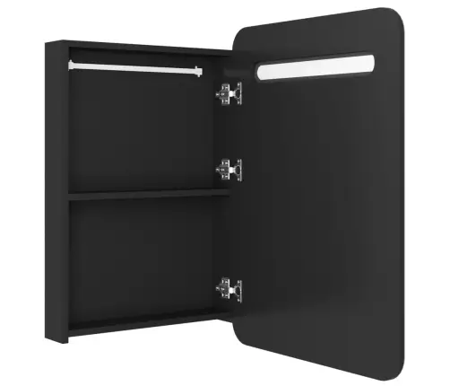 Led Vannitoa Peegelkapp, Must, 60X11X80 Cm