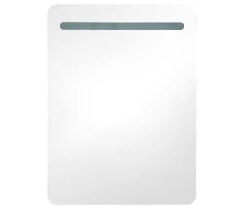 Vannasistabas Skapītis Ar Spoguli Un Led, 60X11X80 Cm, Balts Vidaxl