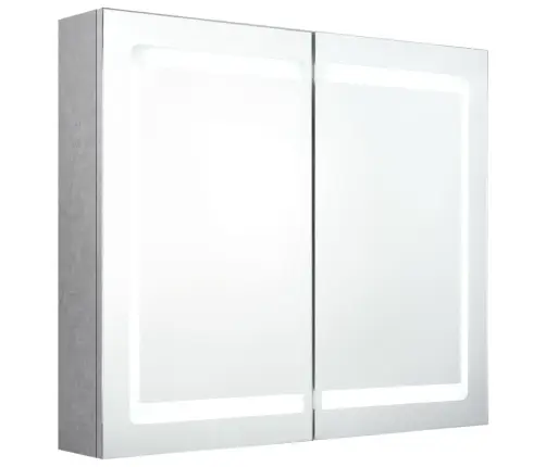 Led Vannitoa Peegelkapp, Betoonhall, 80 X 12 X 68 Cm