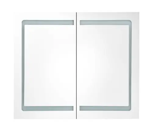 Led Vannitoa Peegelkapp, Betoonhall, 80 X 12 X 68 Cm