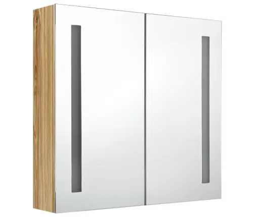 Led Vannitoa Peegelkapp, Tamm, 62 X 14 X 60 Cm