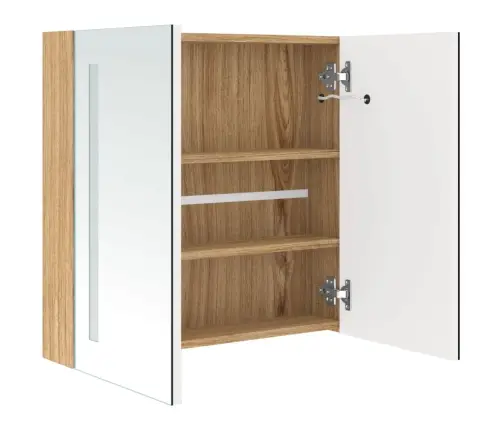 Vannasistabas Skapītis Ar Spoguli Un Led, 62X14X60 Cm Vidaxl