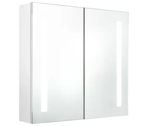 Veidrodinė Vonios Spintelė Su Led Apšvietimu, Balta, 62X14X60Cm