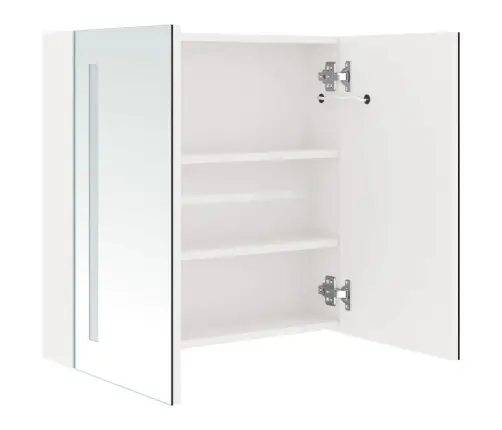 Veidrodinė Vonios Spintelė Su Led Apšvietimu, Balta, 62X14X60Cm