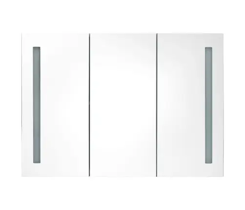 Veidrodinė Vonios Spintelė Su Led, Ąžuolo, 89X14X62Cm