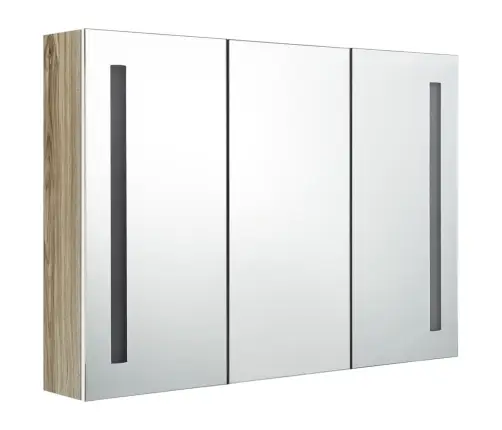 Vannasistabas Skapītis Ar Spoguli Un Led, 89X14X62 Cm Vidaxl