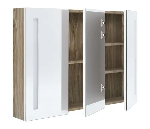 Vannasistabas Skapītis Ar Spoguli Un Led, 89X14X62 Cm Vidaxl