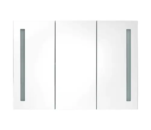 Vannasistabas Skapītis Ar Spoguli Un Led, 89X14X62 Cm, Balts Vidaxl