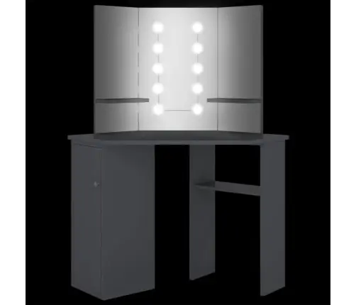 Nurga Tualettlaud Led-Tulega, Hall, 111 X 54 X 141,5 Cm