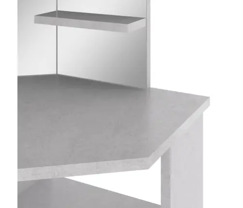 Nurga Tualettlaud Led-Tulega, Betoonhall, 111 X 54 X 141,5 Cm