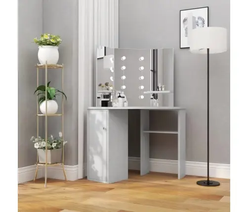 Nurga Tualettlaud Led-Tulega, Betoonhall, 111 X 54 X 141,5 Cm