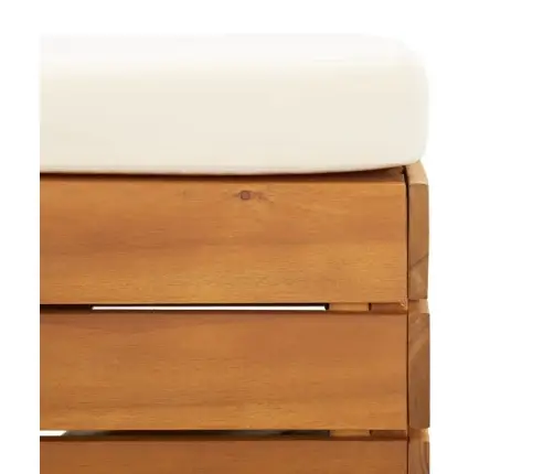 Dārza Galds Un Kāju Balsts Ar Matraci, Akācijas Masīvkoks Vidaxl