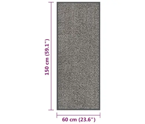 Durvju Paklājs, 60X150 Cm, Gaiši Brūns Vidaxl