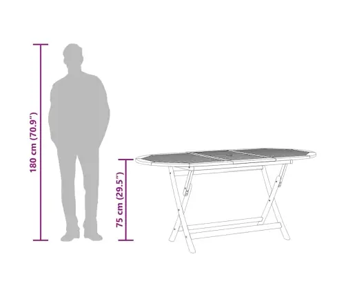 Dārza Galds, Salokāms, 160X85X75 Cm, Eikalipta Masīvkoks Vidaxl