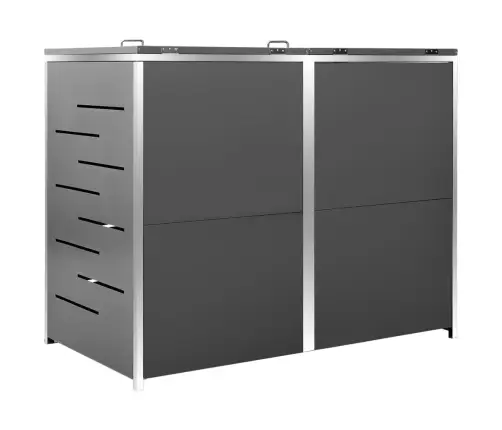 Dvivietė Konteinerių Pastogė, 138X77,5X112,5 cm Plienas