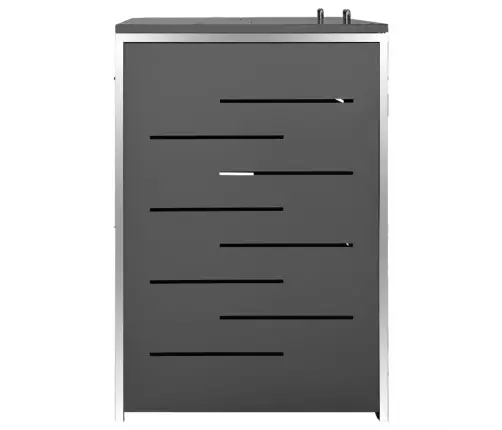 Dvivietė Konteinerių Pastogė, 138X77,5X112,5 cm Plienas