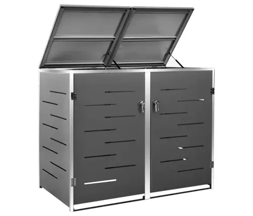 Dvivietė Konteinerių Pastogė, 138X77,5X112,5 cm Plienas