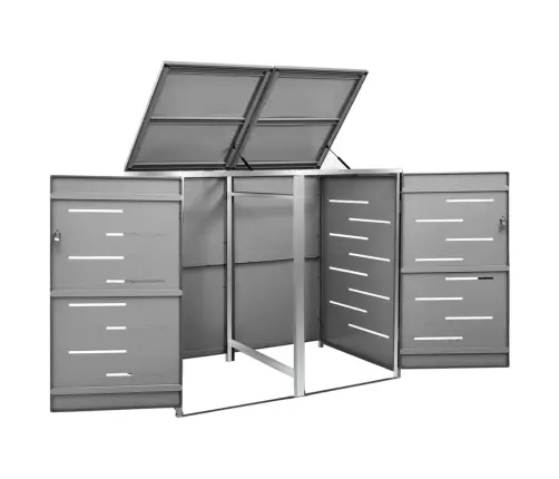 Dvivietė Konteinerių Pastogė, 138X77,5X112,5 cm Plienas