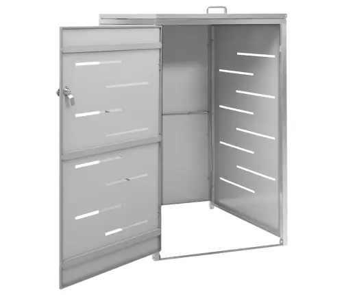 Ühe Ratastega Prügikasti Kuur 69X77,5X112,5cm Roostevaba Teras