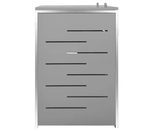 2-Daļīga Nojume Atkritumu Konteineram,138X77,5X112,5Cm, Tērauds Vidaxl