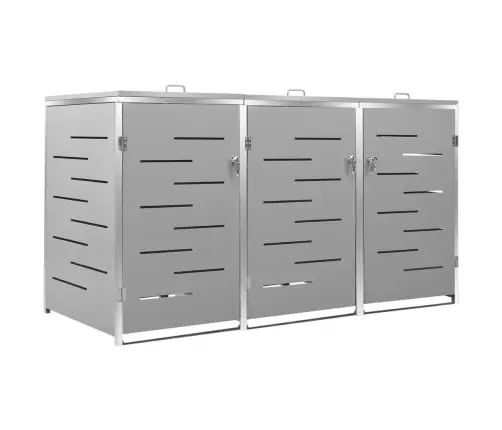 Trivietė Konteinerių Pastogė, 207X77,5X112,5 cm Plienas