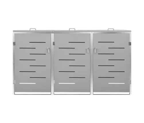 Trivietė Konteinerių Pastogė, 207X77,5X112,5 cm Plienas