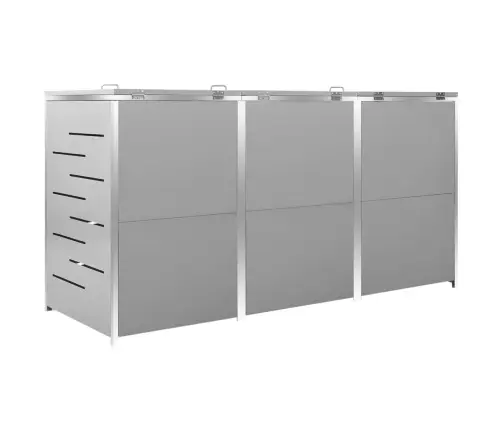 Trivietė Konteinerių Pastogė, 207X77,5X112,5 cm Plienas