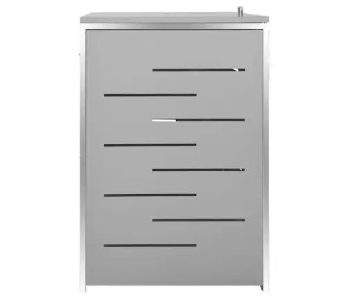 4-Daļīga Nojume Atkritumu Tvertnēm, 276,5X77,5X112,5Cm, Tērauds Vidaxl