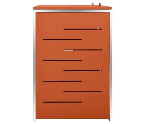 2-Daļīga Nojume Atkritumu Konteineram,138X77,5X112,5Cm, Tērauds Vidaxl