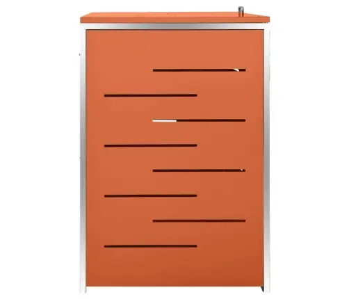 3-Daļīga Nojume Atkritumu Tvertnēm, 207X77,5X112,5 Cm, Tērauds Vidaxl