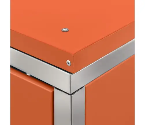 3-Daļīga Nojume Atkritumu Tvertnēm, 207X77,5X112,5 Cm, Tērauds Vidaxl