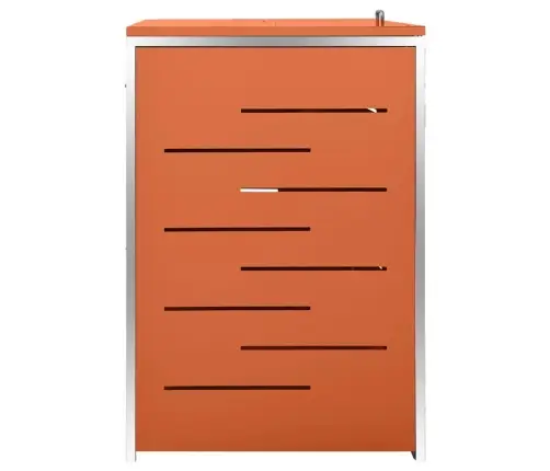 4-Daļīga Nojume Atkritumu Tvertnēm, 276,5X77,5X112,5Cm, Tērauds Vidaxl