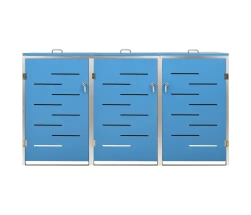 3-Daļīga Nojume Atkritumu Tvertnēm, 207X77,5X112,5 Cm, Tērauds Vidaxl