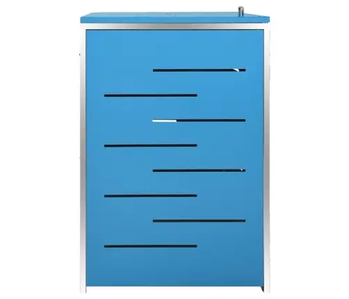 4-Daļīga Nojume Atkritumu Tvertnēm, 276,5X77,5X112,5Cm, Tērauds Vidaxl