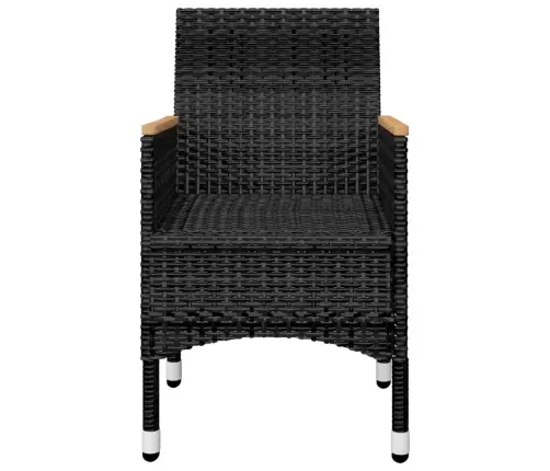 5-Daļīgs Dārza Mēbeļu Komplekts, Melns Vidaxl