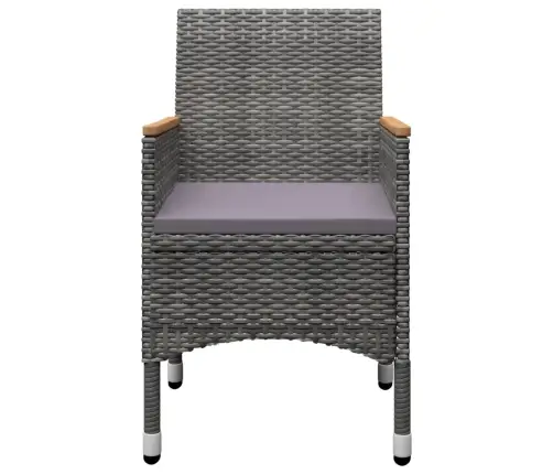 Sodo Valgomojo Baldų Komplektas, 5 Dalių, Pilkos Spalvos