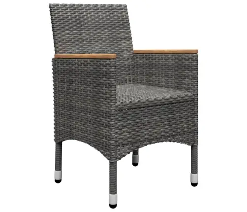 Sodo Valgomojo Baldų Komplektas, 5 Dalių, Pilkos Spalvos