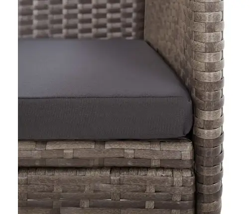 Sodo Valgomojo Baldų Komplektas, 3 Dalių, Pilkos Spalvos