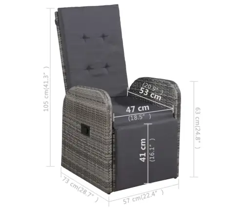 3-Osaline Aiamööbli Komplekt, Hall