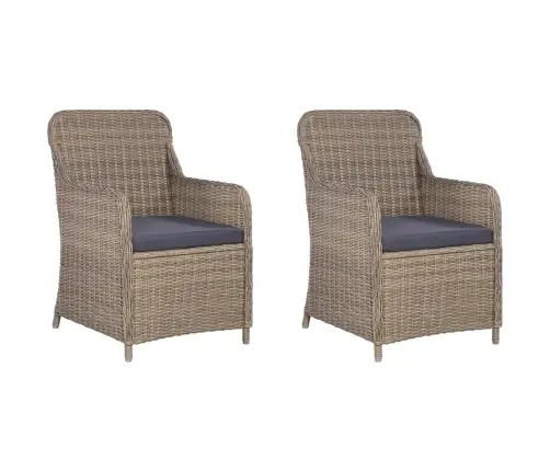 Sodo Valgomojo Baldų Komplektas, 3 Dalių, Rudos Spalvos