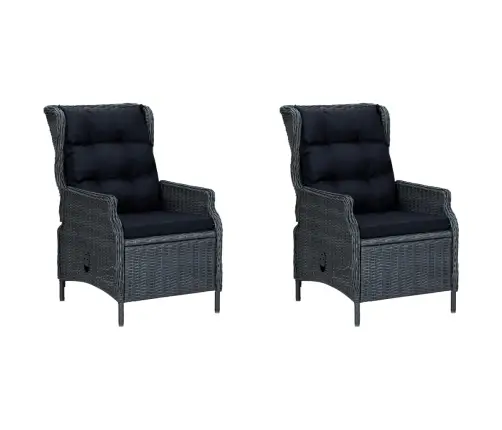 3-Osaline Aiamööbli Komplekt, Tumehall