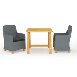 3-Osaline Aiamööbli Komplekt, Helehall