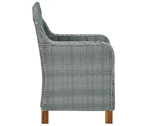 Sodo Valgomojo Baldų Komplektas, 3 Dalių, Šviesiai Pilkas