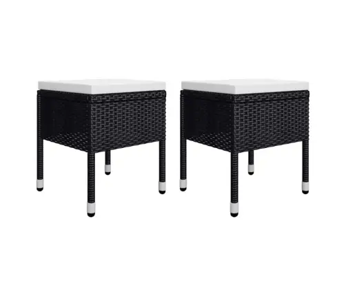 Sodo Valgomojo Baldų Komplektas, 5 Dalių, Juodos Spalvos